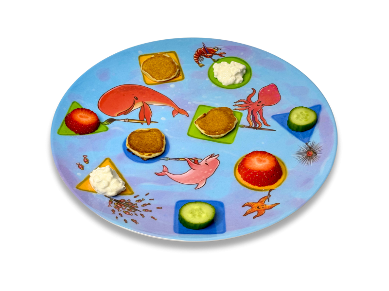 Playte Tiny - צלחת משחק חברים ימיים עם אוכל